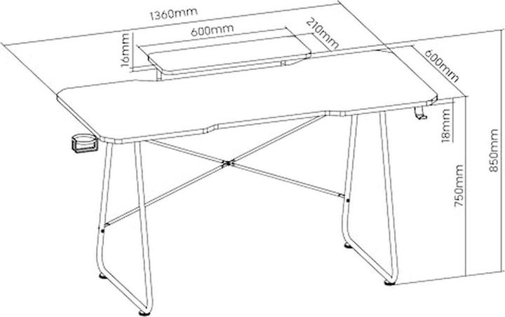 Produktbild Oplite Atika T10 XL Gaming Desk