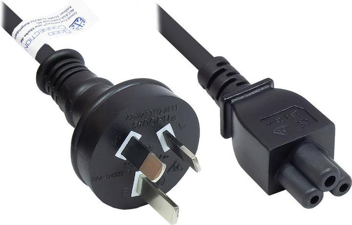 Actual product image Good Connections Alcasa P8205-S018 Power Cable Black 1.8 m Power Plug Type I C5-Coupler (1.80 m)