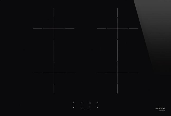 Actual product image Smeg SIB2741D Black Built-in 75 cm Induction hob 4 Cooker(s) (75 cm, Induction hob)
