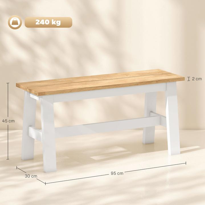 Produktbild Homcom Sitzbank Kautschukholz Eiche (30 cm)