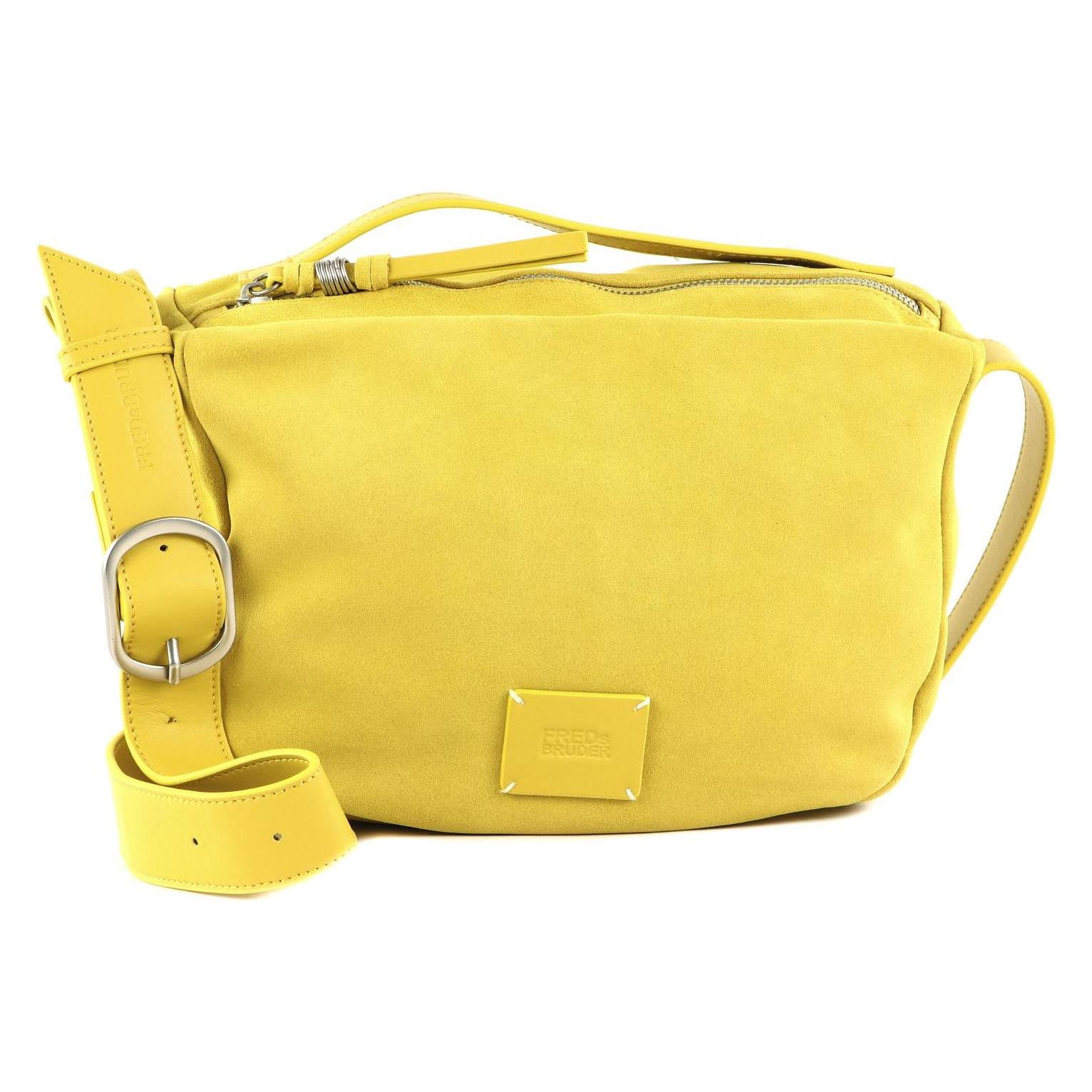 FredsBruder, Damen, Handtasche, Lucin Umhängetasche Leder 21 Cm, Gelb
