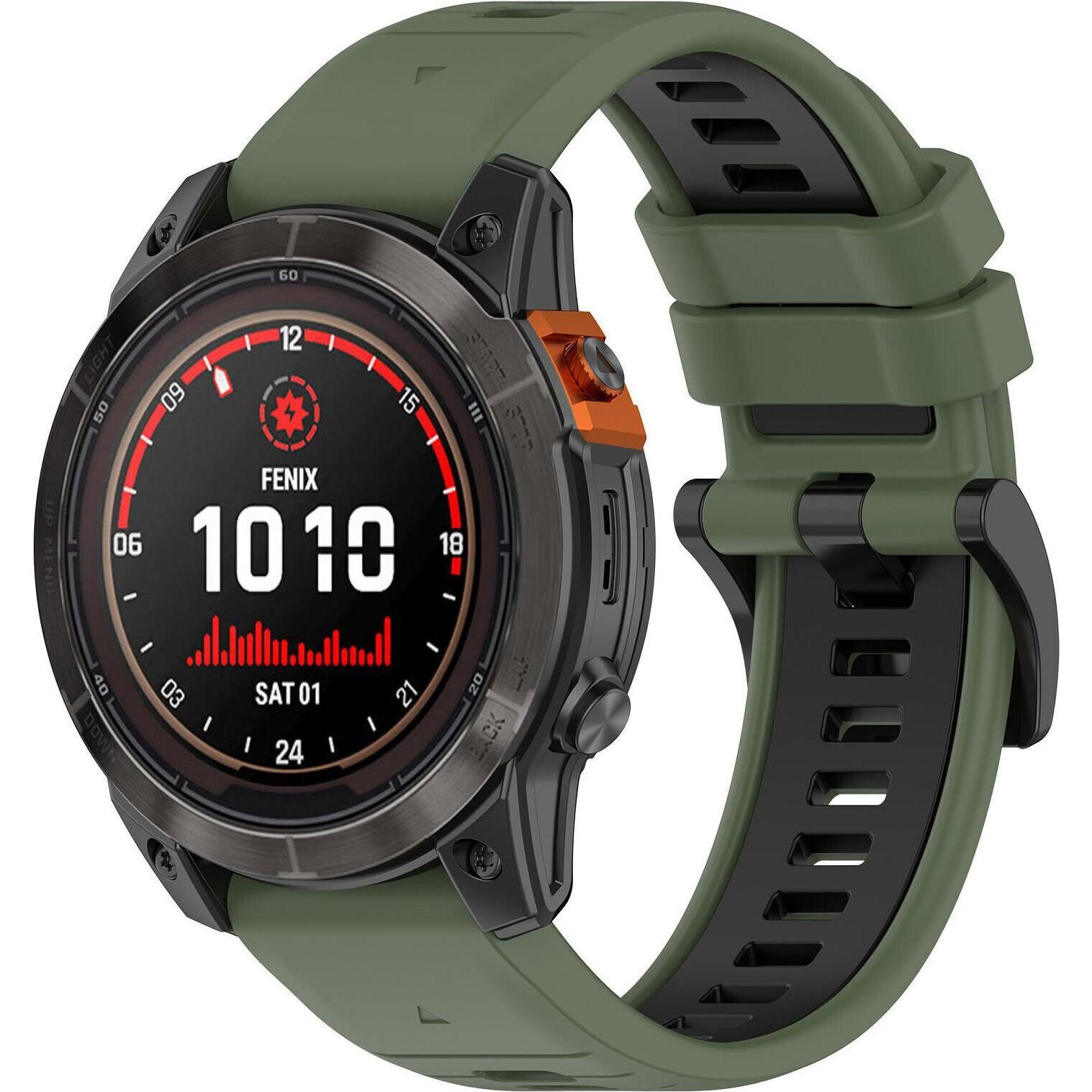 Strap-it Sportarmband (Silikon, fenix 5), Uhrenarmband, Grün