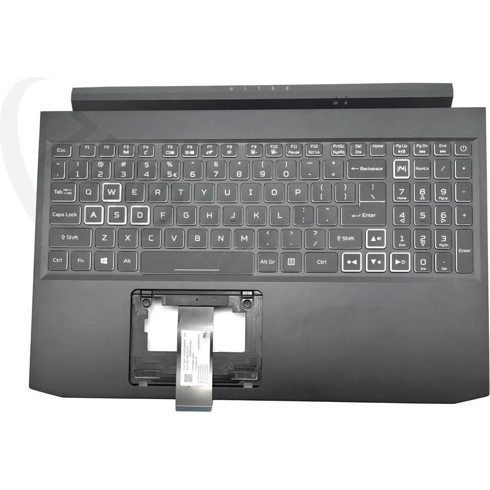 Acer AN715-52 Keyboard (US-ENGLISH INTERNATIONAL) & Upper Cover (BLACK), Notebook Ersatzteile, Schwa