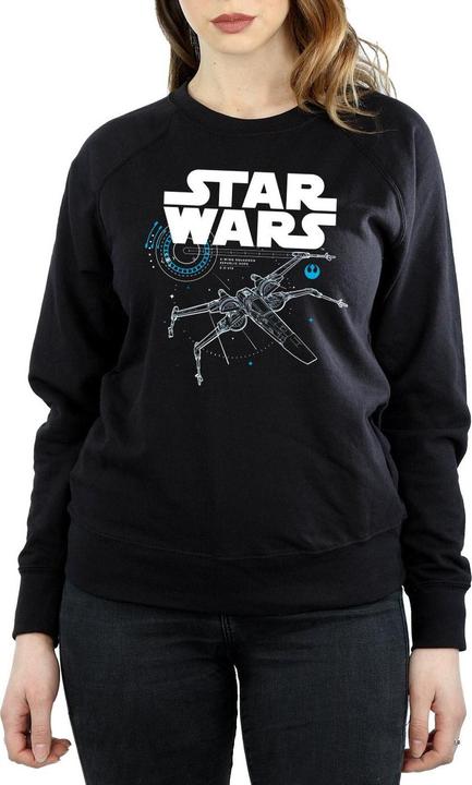 Actual product image Star Wars Womens/Ladies The Last Jedi X-Wing Sweatshirt (M)