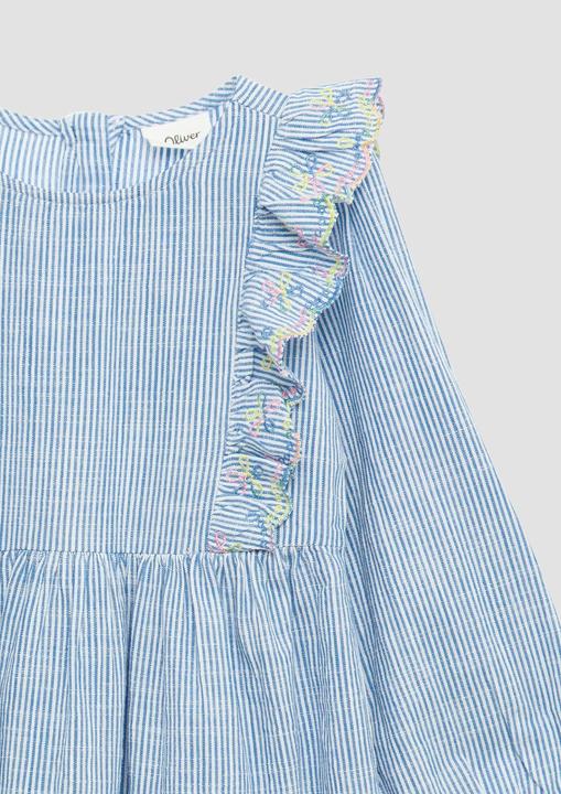 Immagine prodotto S.Oliver Kleid Kurzes Baumwollkleid mit Streifenmuster und Stickereien (122)