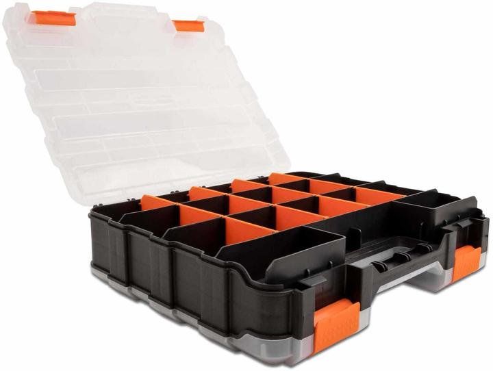 Produktbild Delock Sortimentskasten Orange / Schwarz 34 Fächer