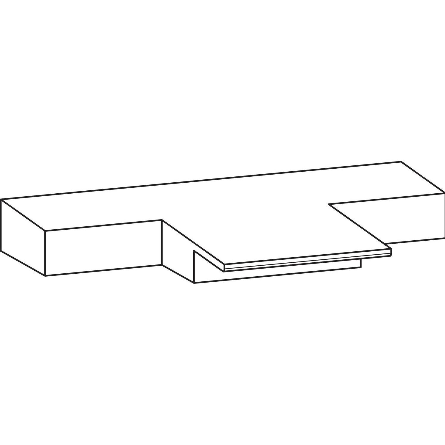 GU, Türbeschlag + Scharnier, Thermostep Dichtplatte für Mittelstoss unten IV78, schwarz