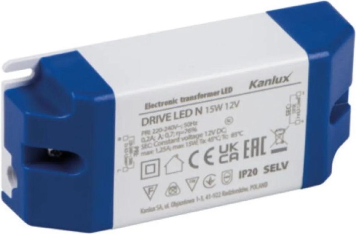 Produktbild Kanlux Elektronischer Transformator DRIVE LED Weiss 23861