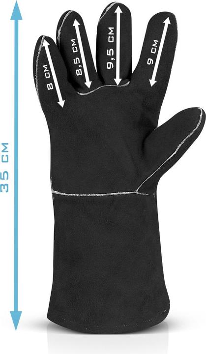 Produktbild Stahlwerk Schweisserschutzhandschuhe 2er Set Schweisserhandschuhe Hitzeschutzhandschuhe (One Size)