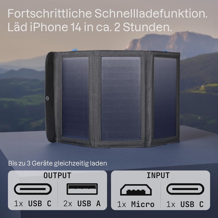 Image du produit Roboparts Solar-USB-Ladegerät (21 W)