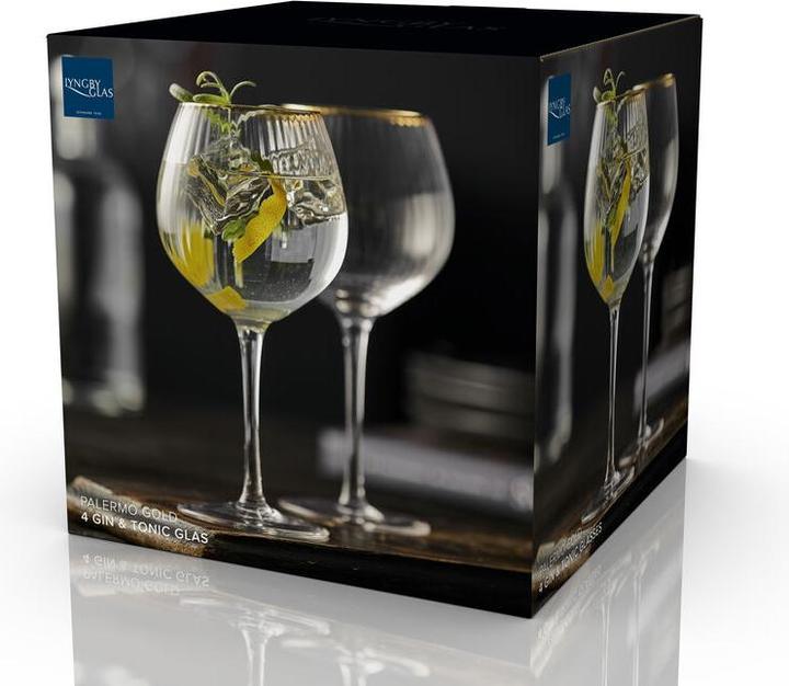 Immagine prodotto Lyngby 65 cl - Vetro - Trasparente/bordo sagomato (6.50 dl, 4 x, Bicchieri di gin)