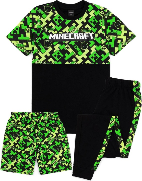 Actual product image Minecraft Childrens/Kids Creeper Short Pyjama Set (128)