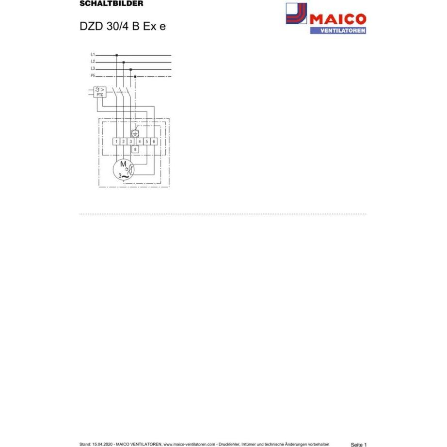 Thumbnail - Maico, Belüftungsventilator, MAI DZD30/4BE-EX-E Axial-Dachventilator Be-/Entlüftung 400V