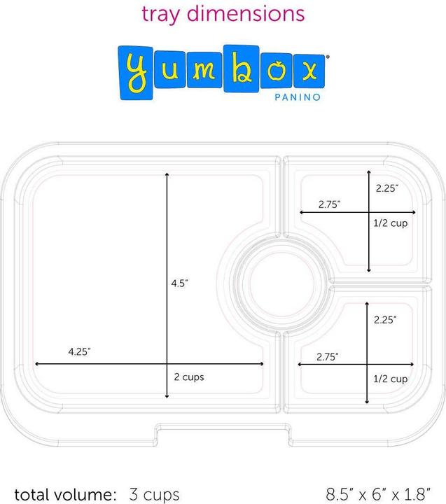 Image du produit Yumbox Panino (4 compartiments) Surf Blue Shark Hai Lunchbox