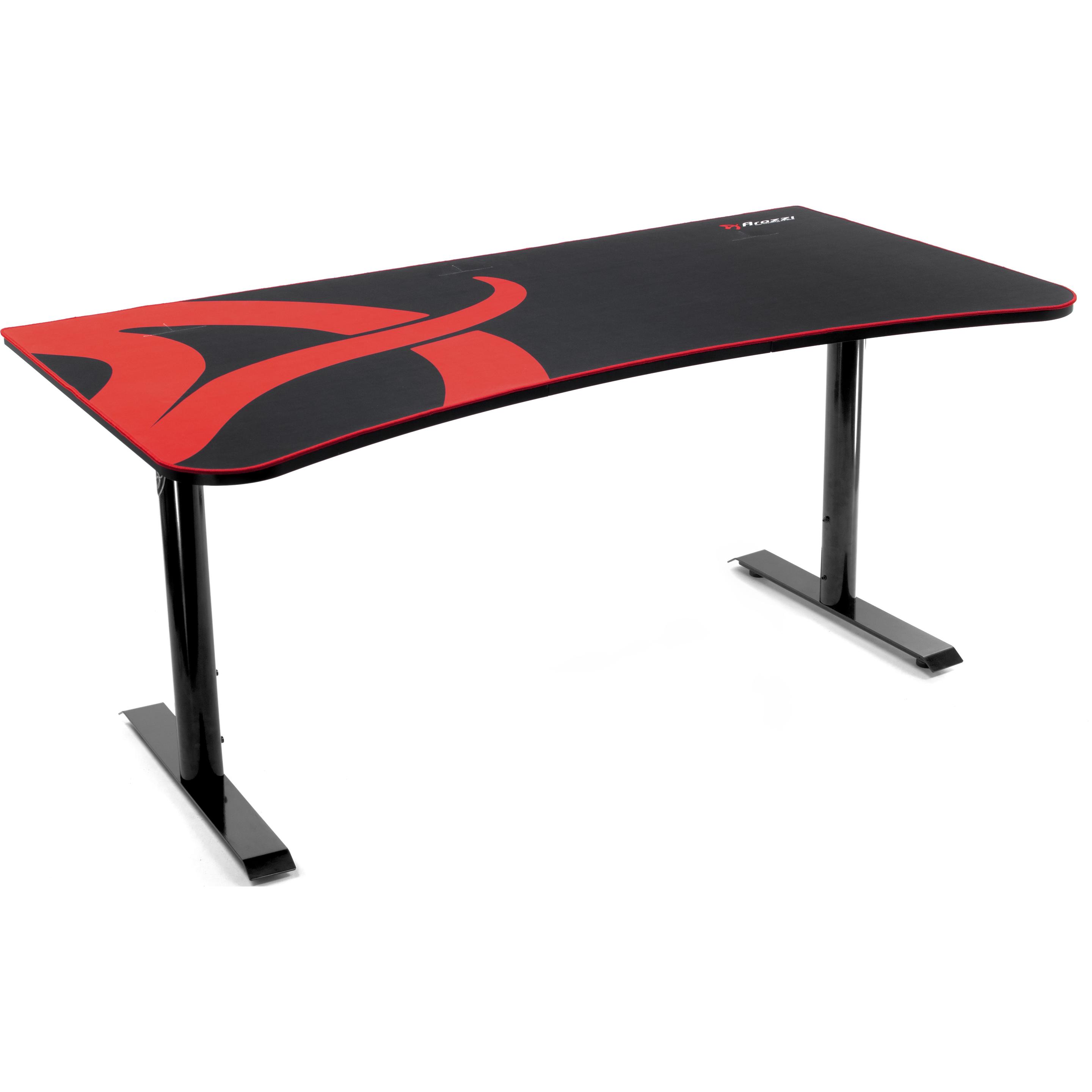 Arozzi Arena (160 x 82 cm), Gaming Tisch, Schwarz, Rot