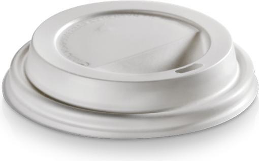 Produktbild Naturesse Deckel zu 180 ml Kaffeebecher, 50 Stück, Weiss (50 x)