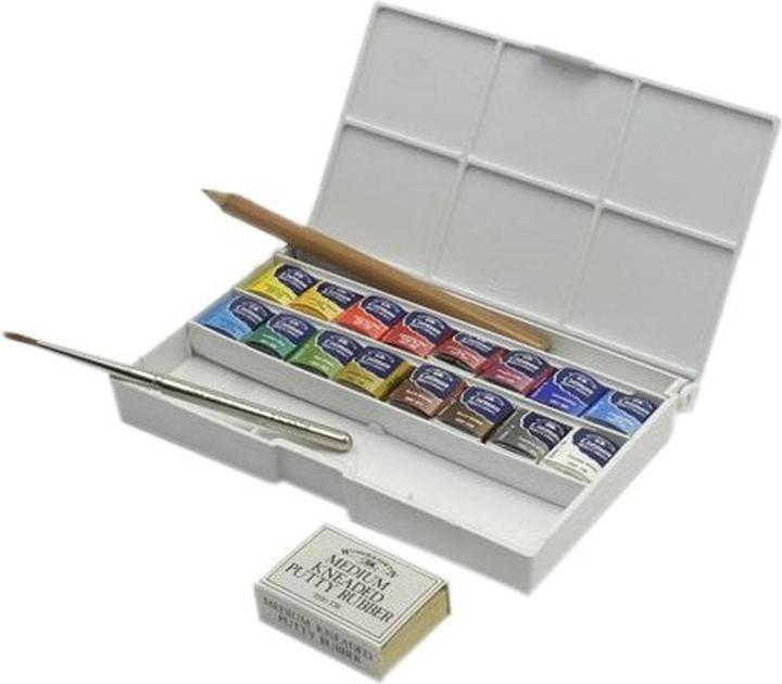 Actual product image Winsor & Newton Cotman watercolour deluxe pocketbox 19pcs