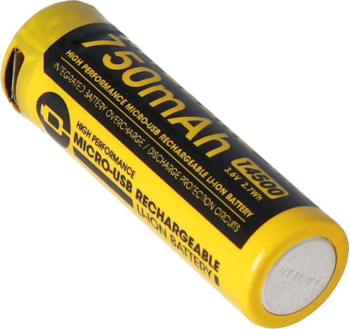 Produktbild Nitecore Li-Ion Akku Typ 14500 - 750mAh - NL1475R