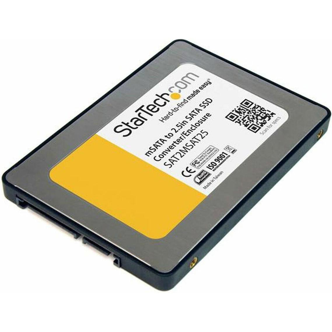 StarTech Slot per SSD mSATA - SATA da 2,5 pollici (SAT2MSAT25) (2.5"), Case per hard disk, Argento