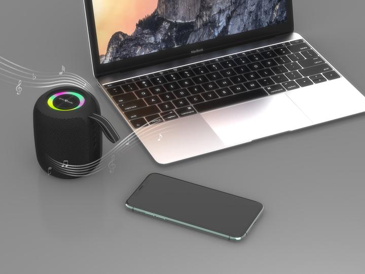 Productafbeelding Gembird Draadluidsprekers Draagbare Luidspreker|Zwart|Draagbaar/Draadloos|Bluetooth|SPK-BT-LED-05-BK (4 h)