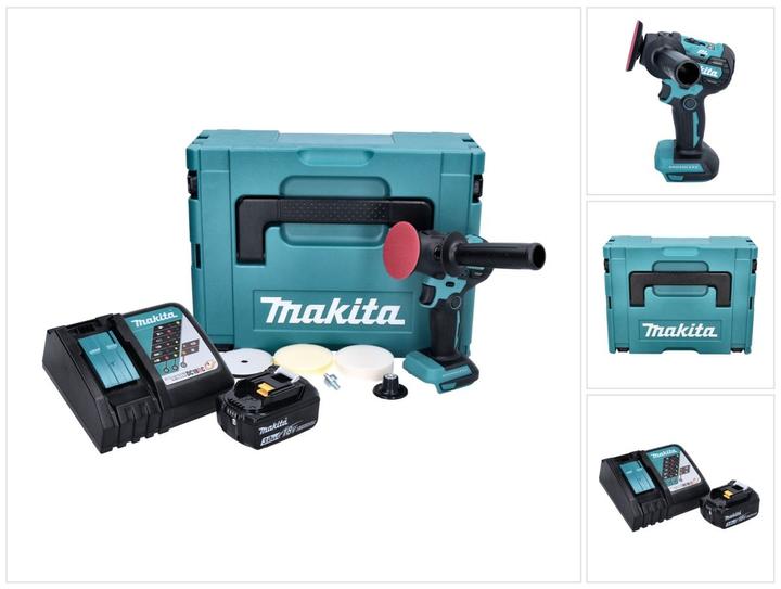 Produktbild Makita DPV 300 RF1J Akku Schleifer Polierer 18 V 50 / 80 mm Brushless + 1x Akku 3,0 Ah + Ladegerät + (Exzenterpolierer)