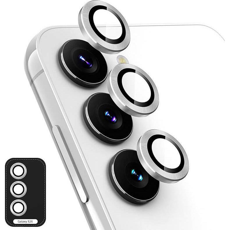 Enkay Galaxy S26 - Panzerglas Linsen Kamera (Samsung Galaxy S26), Pellicola protettiva smartphone, Argento