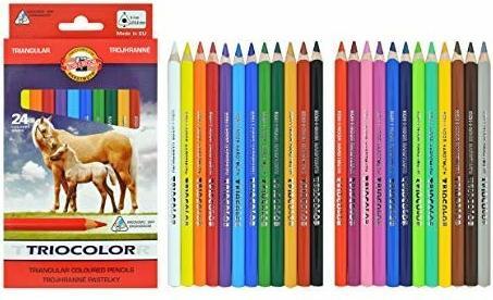 Actual product image Koh-i-Noor Triocolor triangular pencils 24 colours (24x)