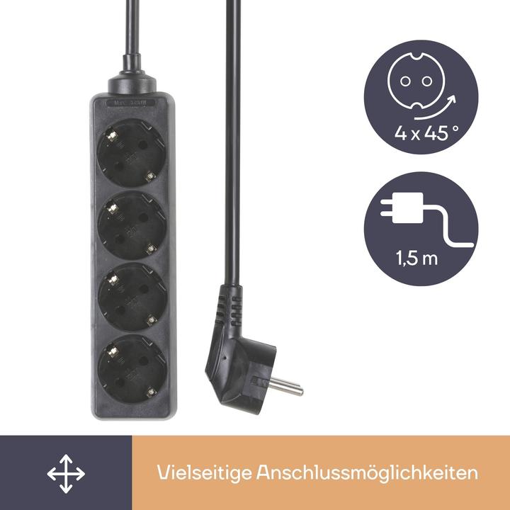 Image du produit Perel EB4BL-G (4x, CEE 7/3, 1.50 m)