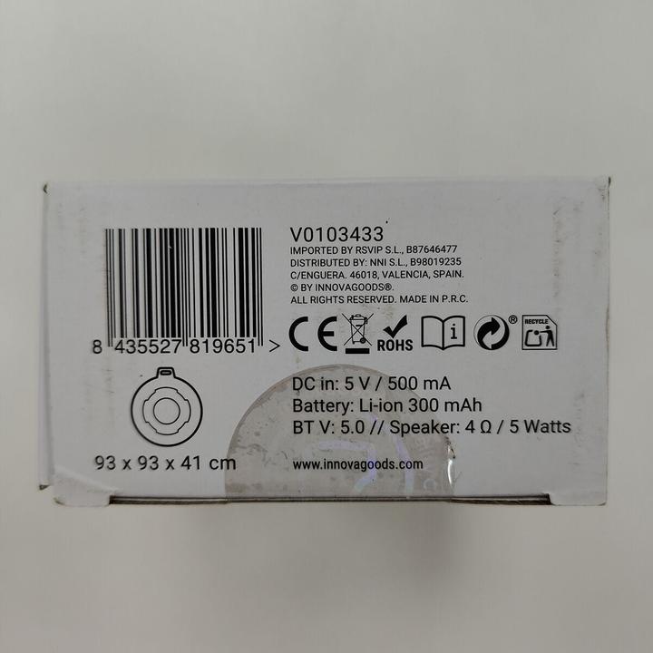 Actual product image TOP Speaker with LED