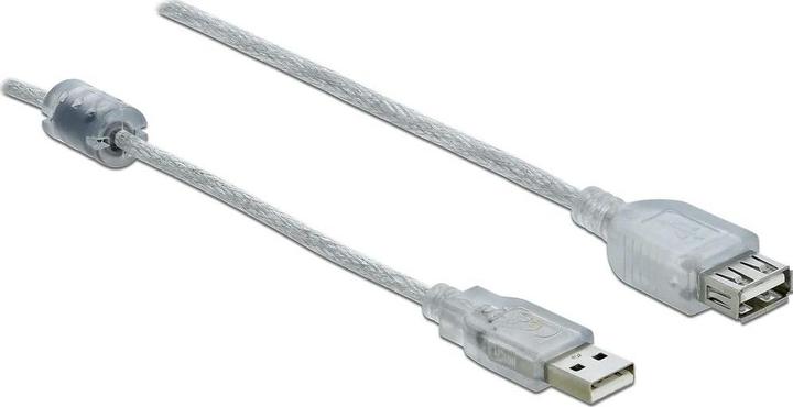 Produktbild Delock USB 2.0-Verlängerungskabel USB A - USB A 3 m, Transparent (3 m, USB 2.0)