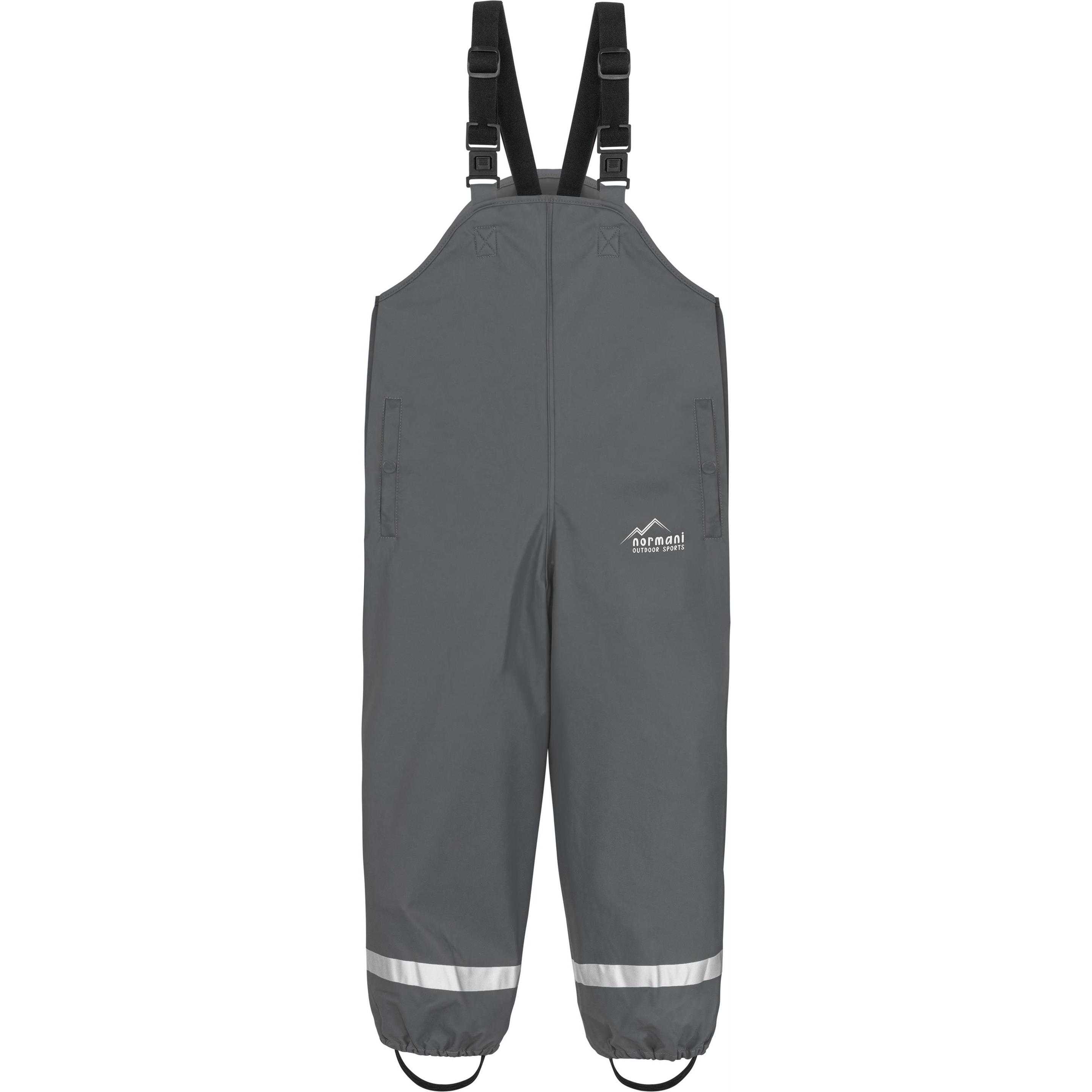 Normani, Herren, Outdoorhose, Baby Regenhose mit Hosenträgern 'Skjolden' - 9263 (92), Grau, 92