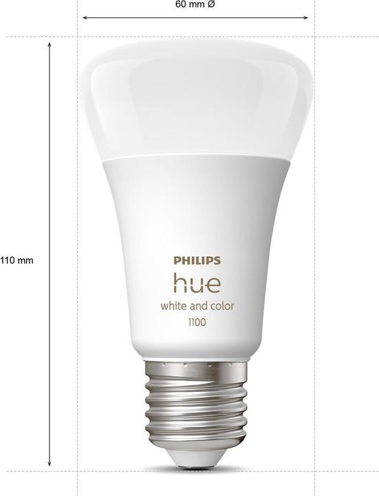 Actual product image Philips Hue Starter Kit (E27, 11 W, 1055 lm, 3 x, F)