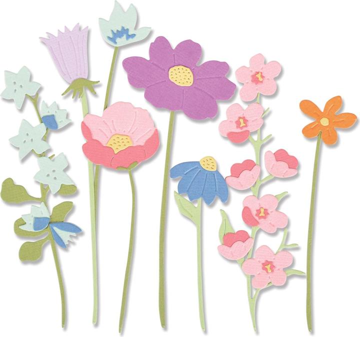 Actual product image Sizzix Thinlits punching stencil "In the Meadow"