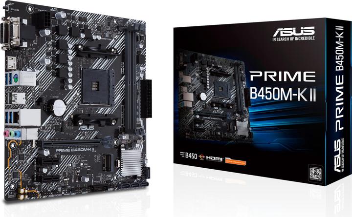 Actual product image ASUS PRIME B450M-K II (AM4, AMD B450, mATX)