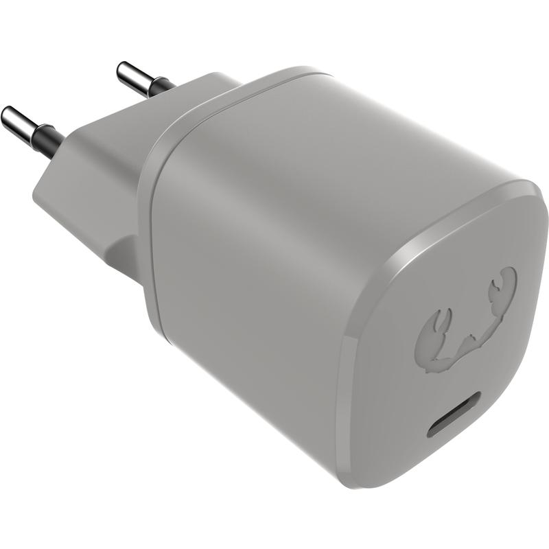 Fresh'N Rebel USB-C Mini Charger 2WC500IG Ice Grey 18W (18 W), USB Ladegerät, Grau