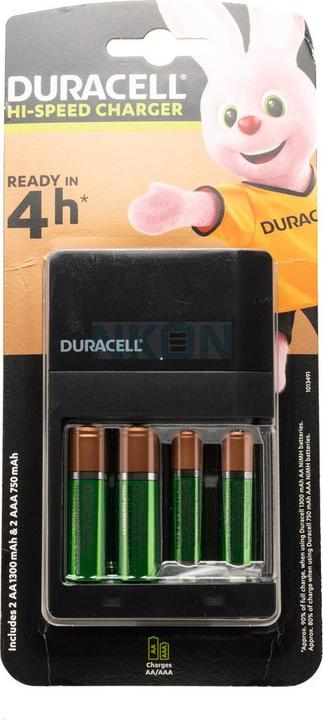 Actual product image Duracell Hi-Speed Value Charger incl. 2x AA and 2x AAA (4 pcs., AA, AAA, Battery + charger)