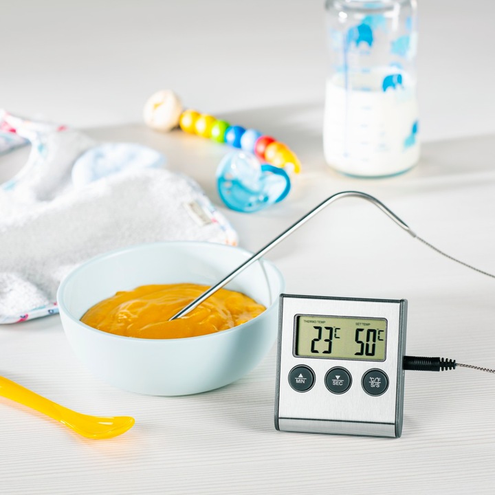 Actual product image Xavax baking/roasting thermometer Digital roasting thermometer with timer, cable sensor