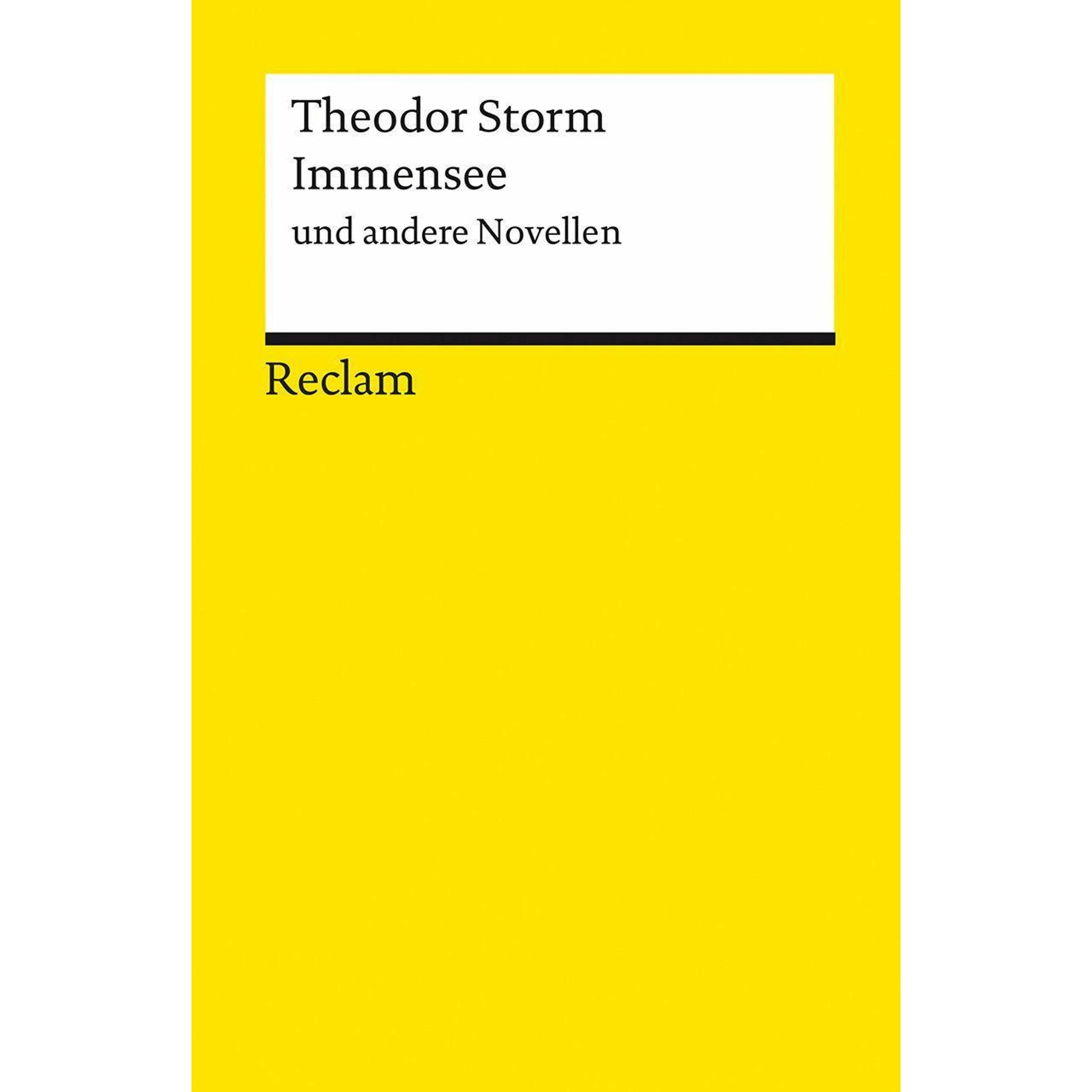 Immensee und andere Novellen, Belletristik von Theodor Storm