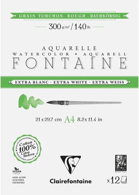Immagine prodotto Clairefontaine Aquarellpapier (300 g/m², 12 x)