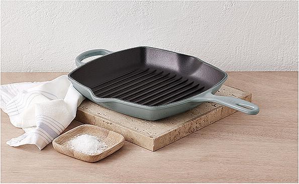 Image du produit Le Creuset Grillpfanne quadratisch SIGNATURE (26 cm, Poêle à grillades, Fonte)