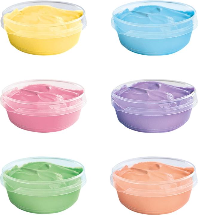 Produktbild Ses Fingerfarbe Pastell 6 Farben x 45 ml (Pastell-blau, Pastell-Grün, Lila, Pastell-Gelb, Pastell-Orange, Pastell-rosa, 270 ml)
