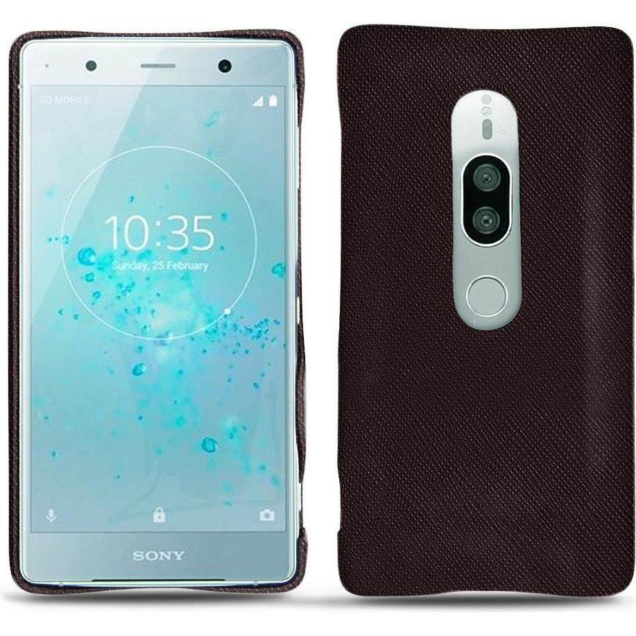 Noreve Lederschutzhülle (Sony Xperia XZ2 Premium), Smartphone Hülle, Braun