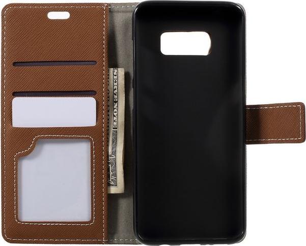 Produktbild Leder Hülle mit Kreuzmuster (Samsung Galaxy S8+)