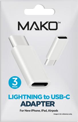 Image du produit Mako Lightning - USB-C Adapter (Lightning, USB Type C)