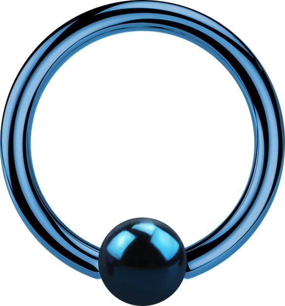 Immagine prodotto Star Piercing Anello di chiusura a microsfera blu scuro (senza ottone, Acciaio chirurgico 316L)