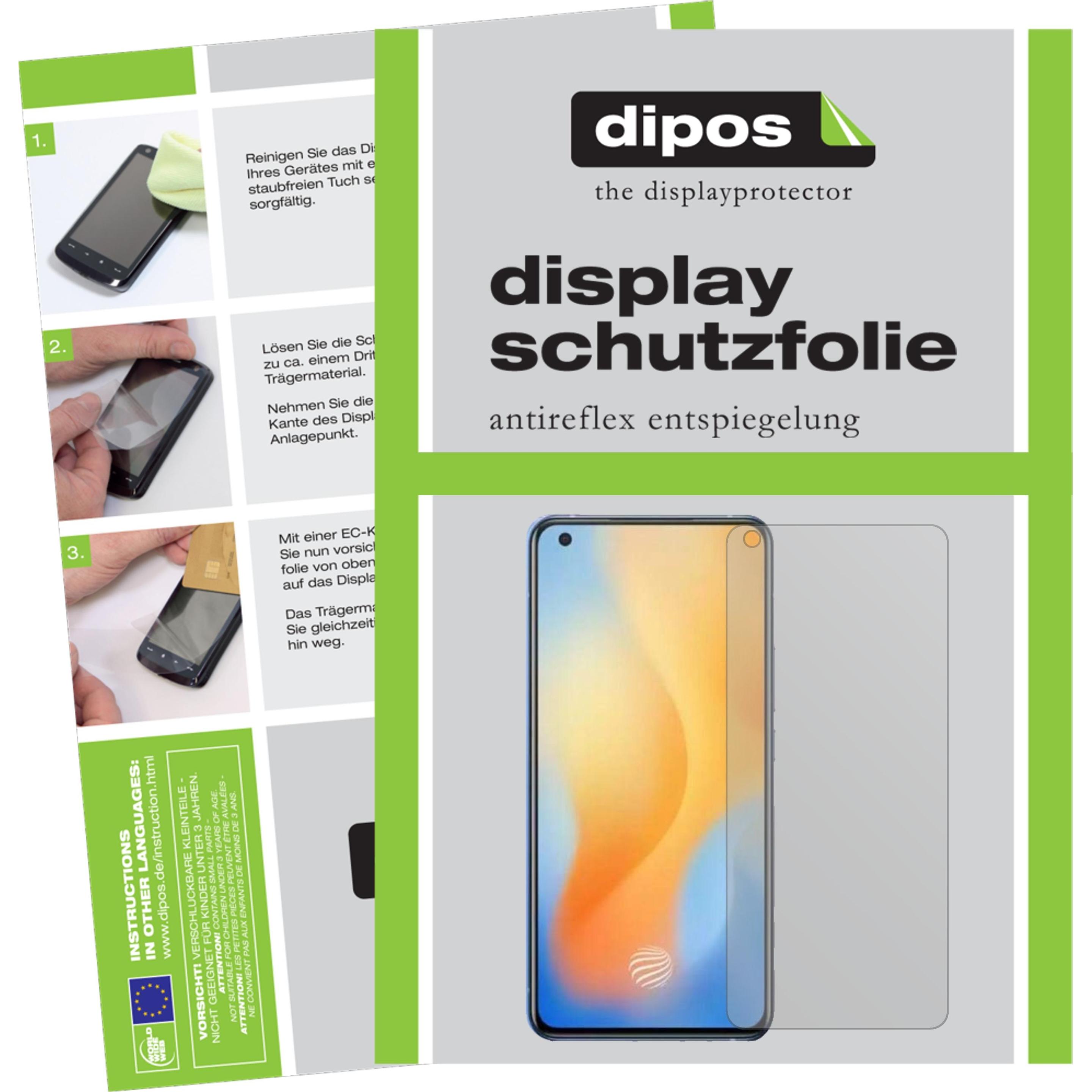 Dipos Displayschutzfolie Antireflex (1 Stück, Vivo X50), Smartphone Schutzfolie, Transparent