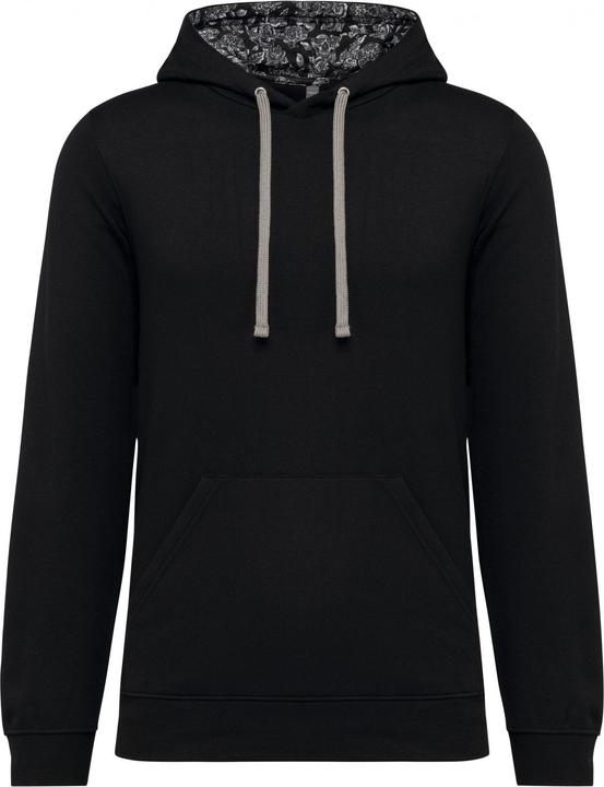 Actual product image Kariban Patterned sweatshirt with contrasting hood (M)