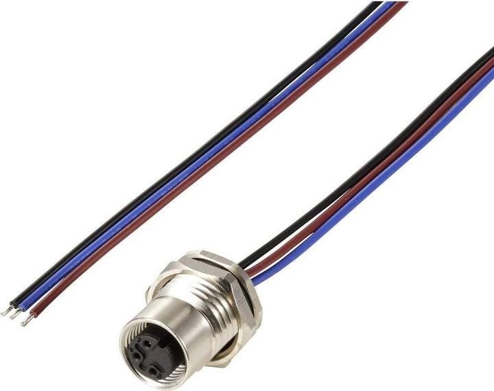 Produktbild Tru Components TC-12833056 Sensor/Aktor Einbaubuchse M12 Buchse, Einbau 0.5 m Po
