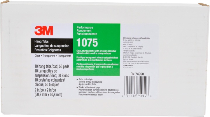 Actual product image 3M Scotch Hang Tabs with Delta perforation (0.05 mm)