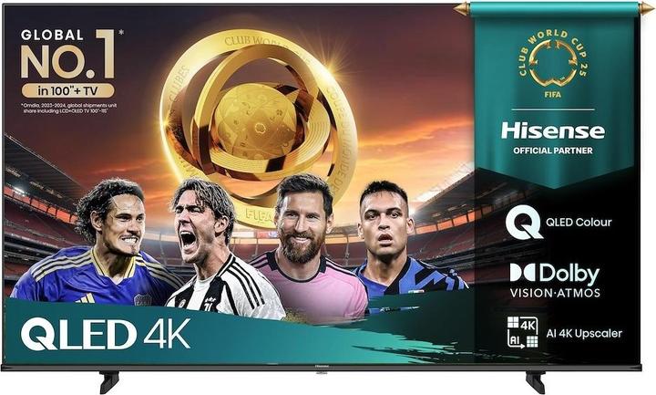 Hisense Smart TV QLED4K UHD, Schwarz, E (65", QLED, DHU)